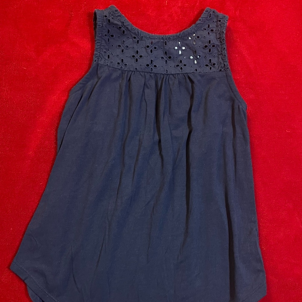 Old Navy Toddler Girl's Sleeveless Hi-Low Navy Blue Dress Size: XS (5)